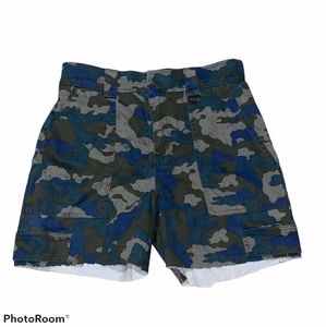 Wild Fable Blue Green Camo Cargo Shorts 1 of akind sz S